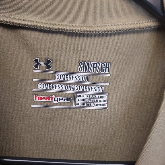 UNDER ARMOUR Heat Gear Shirts Men's S Loose Gray Long Sleeve Green Compression T - Picture 14 of 16